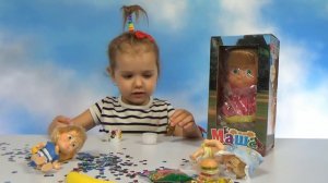Маша повторюха из мультика Маша и Медведь распаковка сюрпризов игрушек Masha and