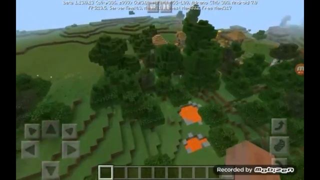 Сид на деревню и башню мародеров.Minecraft.