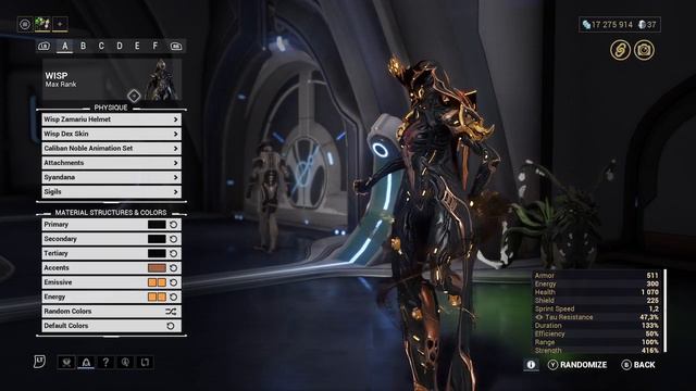 warframe 1st skin WISP fashion frame detailed смотреть онлайн