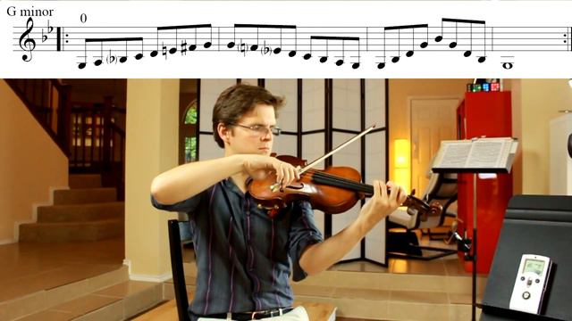 G Melodic Minor Scale, One Octave, Non Vibrato смотреть онлайн