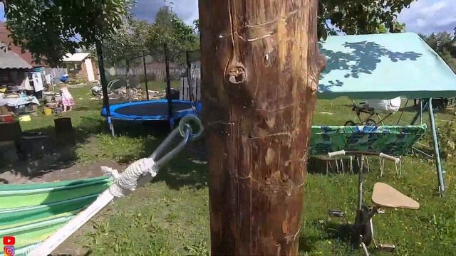 Жизнь в деревне/Летние хлопоты жизни в деревне: Дрова, дачная постройка, гамак и речка. Лето 2020