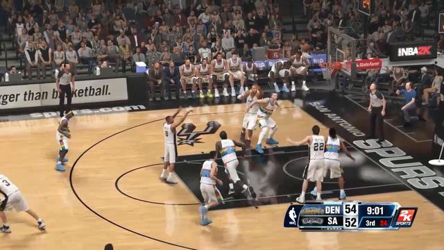 NBA 2k14 Custom Roster Exhibition: Spurs vs Nuggets смотреть онлайн