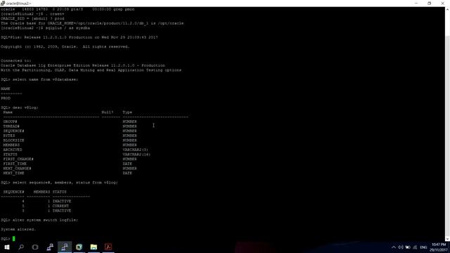 Oracle Redo log group status- Simple Example смотреть онлайн