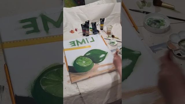 3d acrylic painting. Lime. Tutorial. Объемная интерьерная картина. Лайм смотреть онлайн