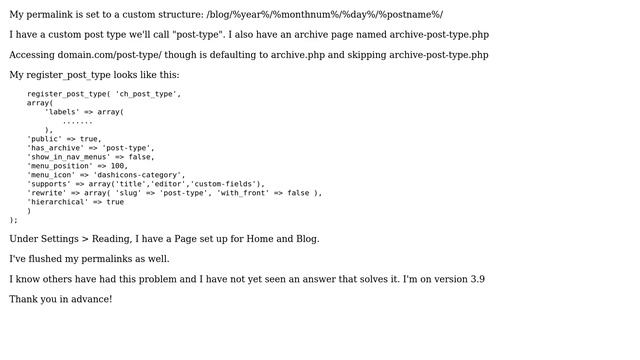 Wordpress: Custom Post Type archive-{post-type}.php not working смотреть онлайн