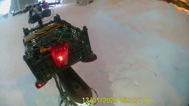 мой второй вело зимой алюминь рама на самодельных шипах из саморазов выезд зима 2 смотреть онлайн