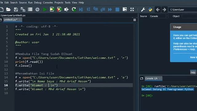 #13 INPUT DAN OUTPUT FILE DI PYTHON смотреть онлайн