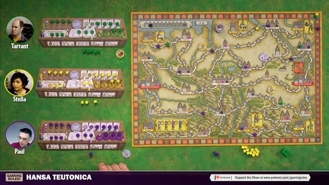 Hansa Teutonica - Tutorial and Playthrough - 3-player base game смотреть онлайн