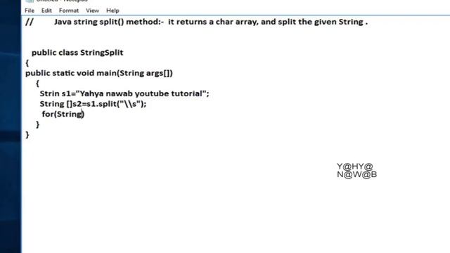Java program to split the given string. смотреть онлайн
