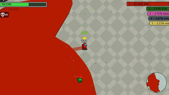 Paper.io 2 [Amogus.io] Map Control: 100.00% Among Us смотреть онлайн