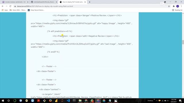 How to deploy NLP model on Heroku using GitHub | NLP | Data Science | Machine Learning | Flask смотреть онлайн