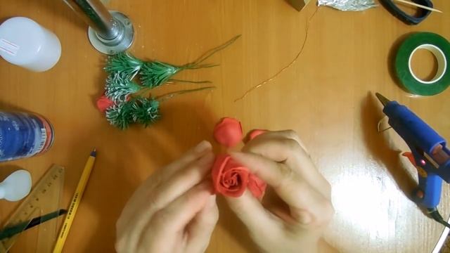 МК Ободок к новому году из фоамирана. смотреть онлайн