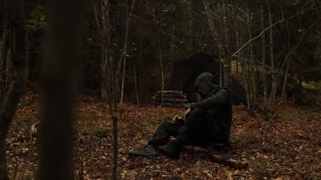 2 NIGHTS alone in AUTUMN forest - Catch and cooking fish - Harvest CHAGA & Berries - Solo Bushcraft смотреть онлайн