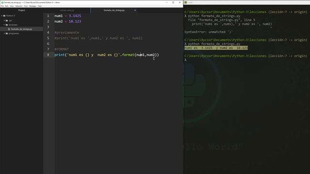 Python 3 Tutorial para Principiantes #7 - Formateo Básico de Strings смотреть онлайн