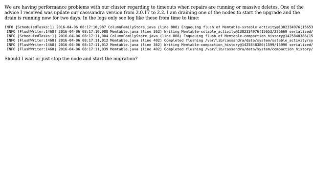 DevOps & SysAdmins: cassandra nodetool drain running for days (2 Solutions!!) смотреть онлайн