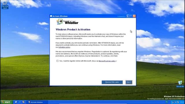Перезалив 2015 Обзор Windows Whistler Build 2469