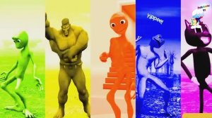 Челлендж разноцветные танцы Халк против мультяшный кот против инопланетян