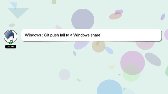 Windows : Git push fail to a Windows share смотреть онлайн