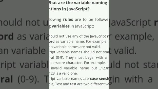What are the variable naming conventions in JavaScript? смотреть онлайн
