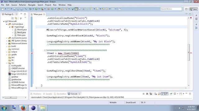 Minecraft Forge 1.6.4 Modding Tutorial Custom Items p4 смотреть онлайн