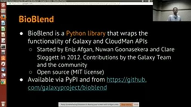 Scripting Galaxy using the API and BioBlend, 20160627 смотреть онлайн