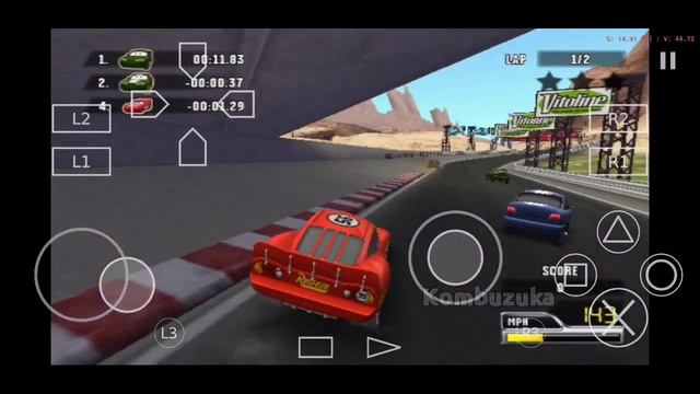 Cars Race-O-Rama (Video game) Gameplay On AetherSX2 PS2 Emulator Android смотреть онлайн