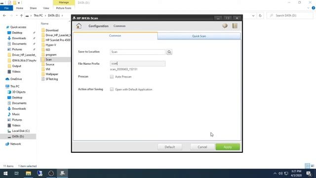 HP LaserJet MFP M436nda / M440nda - Setup Scan to Folder смотреть онлайн