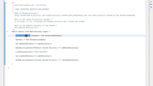 Java Interview Question And Answer What is Thread priority in Java смотреть онлайн
