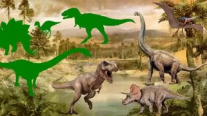 Мультик про динозавров - какие были динозавры (названия и фото). Развивалка для детей.