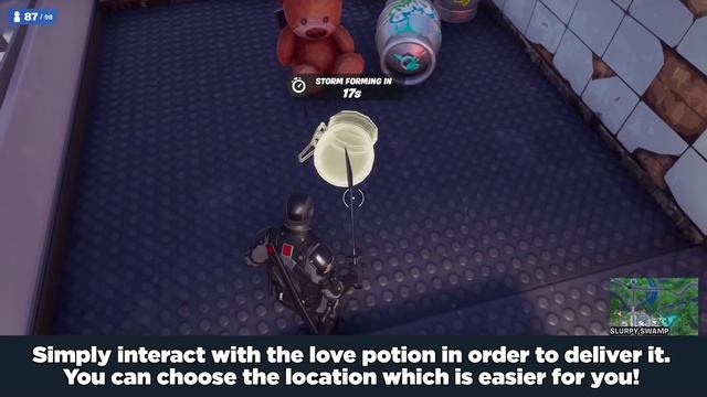 Deliver the Love Potion to Slurpy Swamp or Shanty Town (1) - Fortnite Week 11 Challenges смотреть онлайн