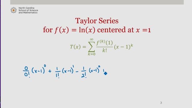 Taylor Series for f(x)=ln(x) Centered at x=1 смотреть онлайн