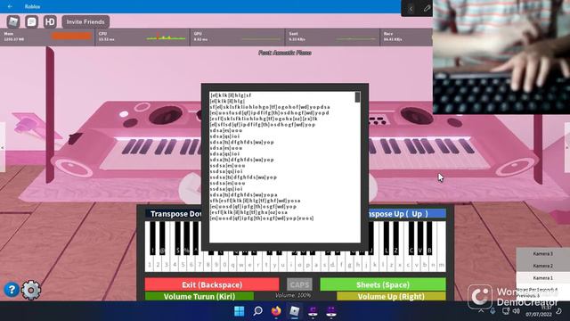 Roblox Piano hand cam смотреть онлайн