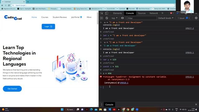 ReactJS - Javascript Demo in Telugu | Front-End Web Development | Telugu | CodinGrad смотреть онлайн