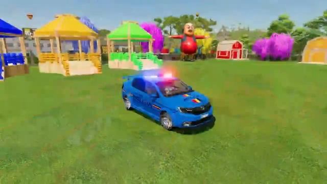 POLICE CARS, DACIA, CHEVROLET, DODGE, E#10 MERCEDES AMBULANCE EMERGENCY TRANSPORT ! Fs22