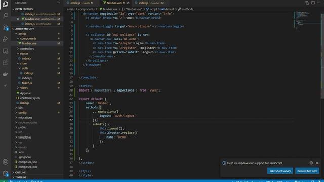 12. Como configurar un logout en un proyecto Vue js + Symfony смотреть онлайн