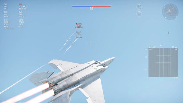 War Thunder - F-15 EAGLE VS SU-27 FLANKER (Dogfight) смотреть онлайн