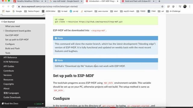 ESP-mdf install Tutorial | Sample get started | ESP32 mesh sample смотреть онлайн
