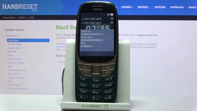 How to Locate Serial Number in NOKIA 6310 2021 - Secret Code смотреть онлайн