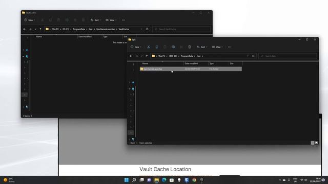 SAVE Your SSD! Changing Your Vault Cache Location on Epic Games Launcher смотреть онлайн
