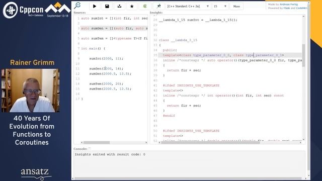 40 Years Of Evolution from Functions to Coroutines - Rainer Grimm - CppCon 2020 смотреть онлайн
