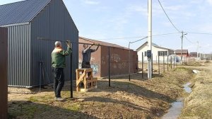 Забивка столбов для забора