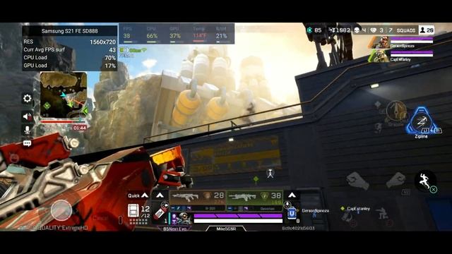 Apex Legends Mobile - Samsung Galaxy S21 FE - fps and render resolution - BR Win смотреть онлайн