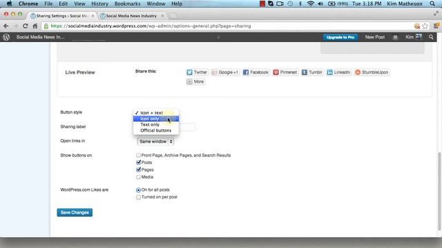 How To Configure Your Social Media Settings Wordpress Video 9 смотреть онлайн