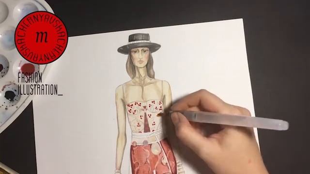 FASHION ILLUSTRATION TUTORIAL | Рисуем фэшн-иллюстрацию смотреть онлайн