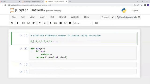 Fibonacci series using Recursion|| Python Programming смотреть онлайн