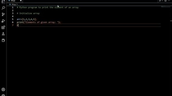 #28 Python Program for Beginners | To Print Elements of an Array