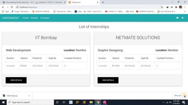 Online Internship Management System in PHP/MySQLi with Full Source Code смотреть онлайн