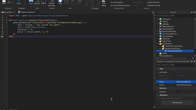 How to make a Player Joined Chat Message - Roblox Studio смотреть онлайн