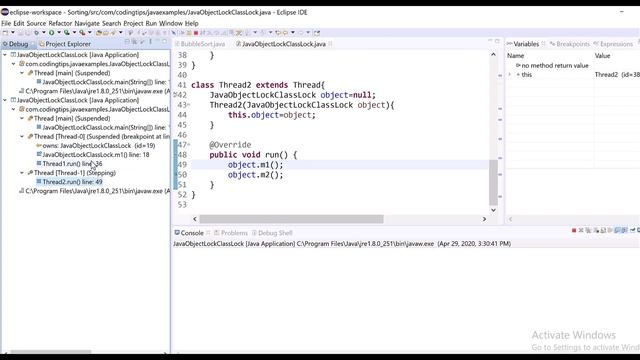 Object Lock Vs Class Lock In Java | Example | Coding Tips смотреть онлайн