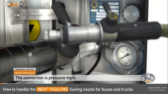 How to handle - WEH® TK26 CNG - Most popular CNG nozzle for buses and trucks смотреть онлайн